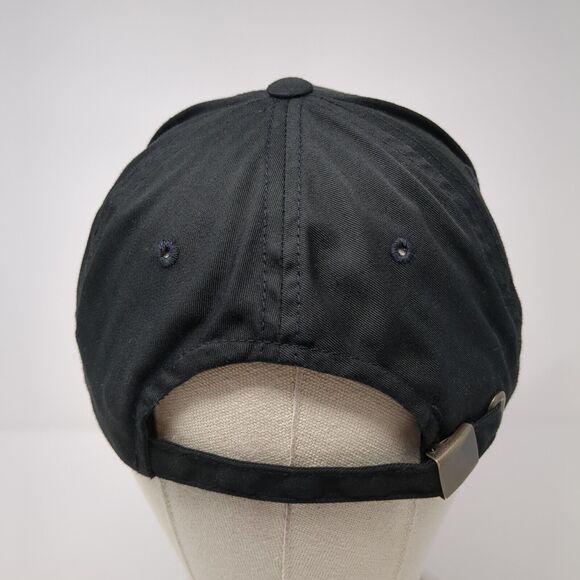 Roebucks Slideback Hat Black One Size Adjustable Vented Holes 6 Panel Blank - Picture 5 of 9